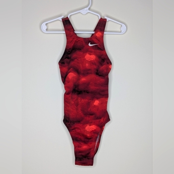 Nike Red Swim Suit Bathing Suit 6 22 - Picture 1 of 5